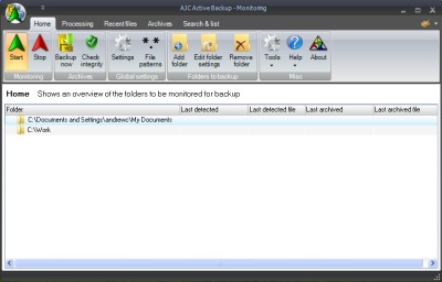 AJC Active Backup screenshot