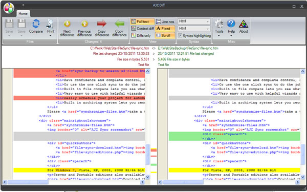 AJC Sync plan tab