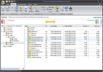 AJC Sync explorer tab