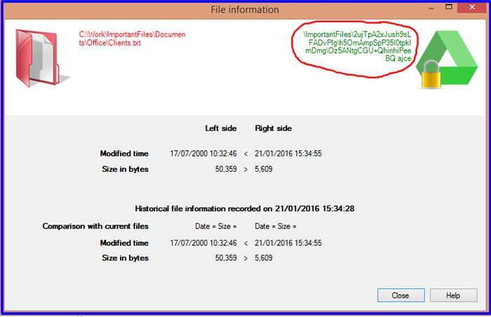 Transform file info